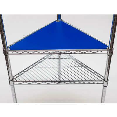 PVC Shelf Liners - Triangle 18 x 18, Light Blue (2 Pack)