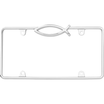 Cruiser Accessories Ichthus License Plate Frame, Chrome - 29003