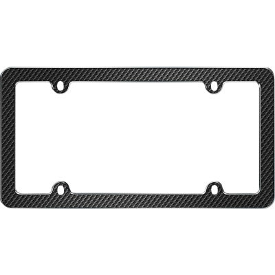 Cruiser Accessories Fiber License Plate Frame, Chrome/Black - 59053