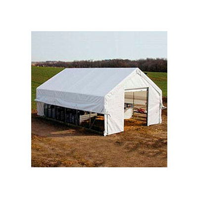 Moo-Tel Calf Nursery w/ Open Ends 26'W x 24'L White
