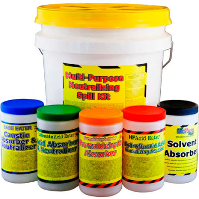 Spill Wizards Multi-Purpose Absorber & Neutralizing Spill Kit, 3.5 ...