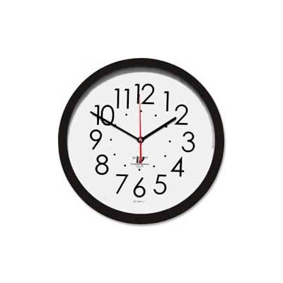 Chicago Lighthouse 14.5" Round SelfSet Wall Clock, Plastic Case, Black