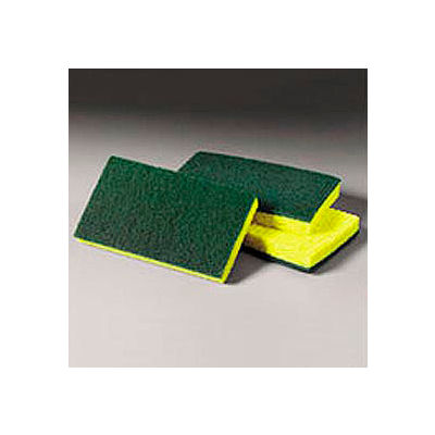 3M Scotch-Brite Medium Duty Scrubbing Sponge, Yellow/Green, 10 Sponges - 74CC