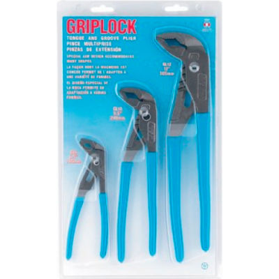 Channellock® Griplock® GLS-3 3 Piece Offset Tongue & Groove Plier Set 