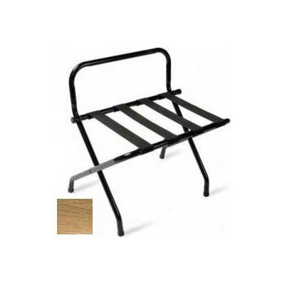 High Back Antique Inca Gold Luggage Rack with Black Straps, 6 Pack - Pkg Qty 6