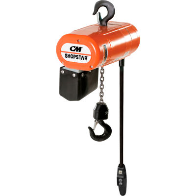 CM® ShopStar 300 Lb. Electric Chain Hoist, 10' Lift, 16 FPM, 110V