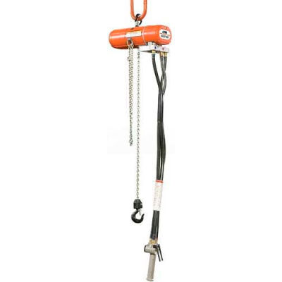 CM ShopAir Chain Hoist, 1,000 Lbs., 10 Ft. Lift, 11 FPM Lift, 29 FPM Lower