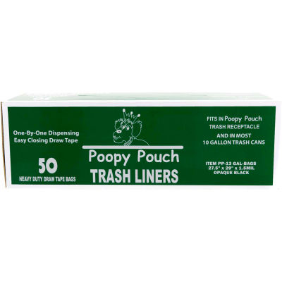Poopy Pouch 13 Gallon Trash Liners, 50 Bags/Box