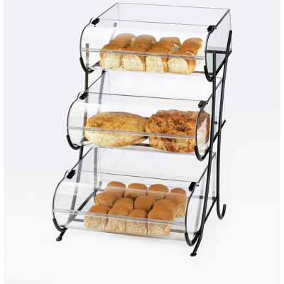 Cal-Mil 1280-2 Iron 2 Tier Display with Round Nose Bins 15-1/2"W x 17-3/4"D x 17-1/2"H