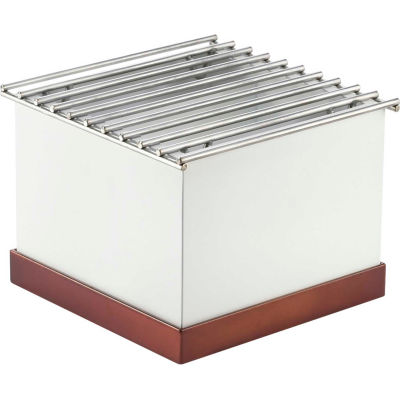 Cal-Mil 3011-55 Luxe Chafer Alternative 12" x 12" White and Stainless Steel