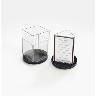 Cal-Mil 530 Classic Square Turntable Cardholder 4"W x 4"D x 6"H - Pkg Qty 12