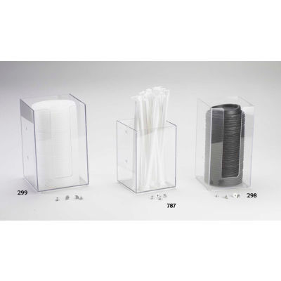 Cal-Mil 787-12 Napkin / Lid / Straw Organizer 4-1/4"W x 4-1/4"D x 6"H Clear - Pkg Qty 4