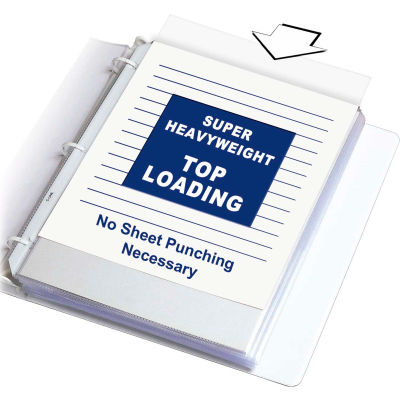 C-Line Products Super Heavyweight Polypropylene Sheet Protector, Clear, 11 x 8 1/2, 50/BX - Pkg Qty 2
