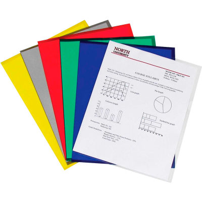 C-Line Products Project Folders, Assorted, Reduced Glare, 11 x 8 1/2, 25/BX - Pkg Qty 3