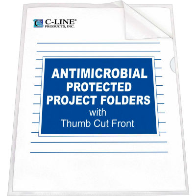 C-Line Products Project Folder with Antimicrobial Protection, Reduced Glare, 11 X 8 1/2, 25/BX