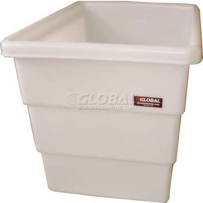 Dandux FDA Approved Plastic Bulk Container, Step Wall, 18 Bushel, Natural