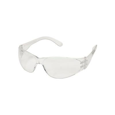 MCR Safety CL110 Crews Checklite Safety Glasses, Clear Lens, Clear Frame, Anti-Scratch