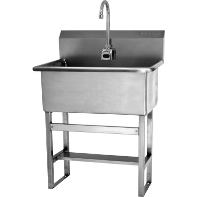 Sani-Lav® 531FB Floor Mount Scrub Sink With Battery Powered Sensor
