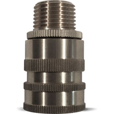 Sani-Lav® N24S Stainless Steel Disconnect Hose Adapter, 1/2” MNPT x 3/4” FNPT