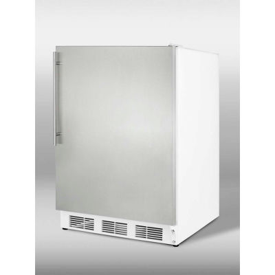Summit CT66JSSHVADA ADA Comp Freestanding Refrigerator-Freezer 5.1 Cu. Ft. White/Stainless Steel