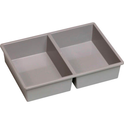 Certwood Stortray Insert CE4000 - 2 Division 7-7/8"L x 11-1/4"W x 2-3/8"H Light Gray - Pkg Qty 10