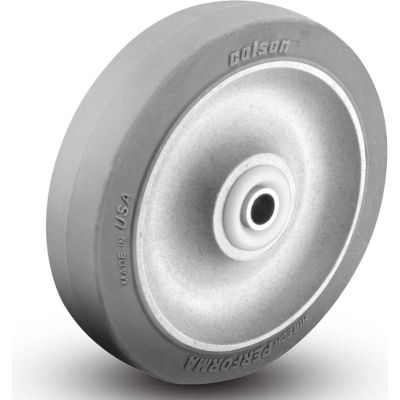 Colson® 2 Series Wheel 2.00005.444 - 5 x 1-1/4 Performa Rubber 3/8 Delrin Bushing - Gray