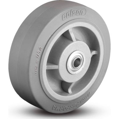 Colson® 2 Series Wheel 5.00004.459 WS - 4 x 2 Performa Rubber 1/2 Roller Bearing - Gray