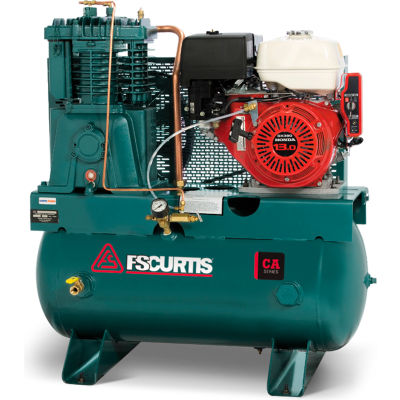 FS-Curtis FCAHEE57H3X-AXL1XX, 13 HP, Stationary Gas Comp, 30 Gallon, 175 PSI, 22 CFM, Honda,Electric