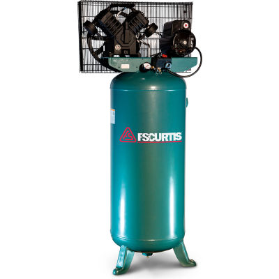 FS-Curtis FCT05C30V6X-A2X1XX, 5 HP, Single-Stage Comp, 60 Gal, Vert., 135 PSI, 16 CFM, 1-Phase 230V