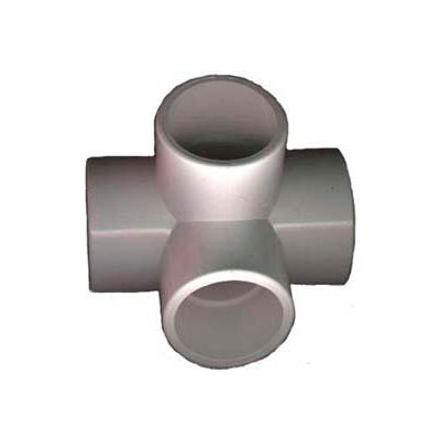 Schedule 40 Pvc 4 Way Lt Fitting, 2"Dia., White, 46-U - Pkg Qty 5