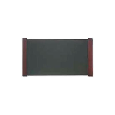 Desk Pad With Wood End Panels, Mahogany Finish, 21 X 38