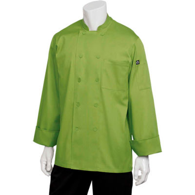 Chef Works® Genova Basic Chef Coat, Lime, XL - 2833LIMXL