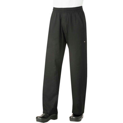 Chef Works® UltraLux Better Built Baggy Men's Chef Pants, Black, M - BSOLBLKM