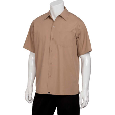 Chef Works® Cafe Shirt, Khaki, S - C100KHAS