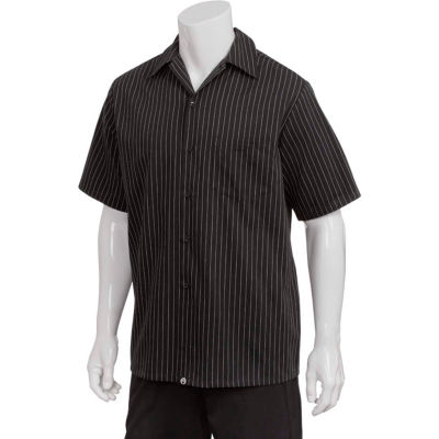Chef Works® Pinstripe Cook Shirt, Charcoal Dash, XS - CCSBCDAXS