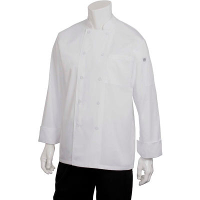 Chef Works® Calgary Cool Vent Basic Chef Coat, White, XL - JLLSWHTXL
