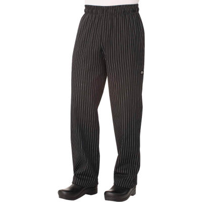 Chef Works® Designer Baggy Men's Pin Striped Chef Pants, XS - PINB000XS