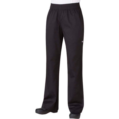 Chef Works® Women's Basic Baggy Pants, Black, XS - PW005BLKXS