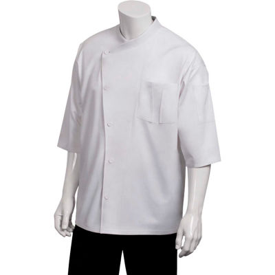 Chef Works® Positano Signature Series Chef Coat, White W/White Trim, XL - SI34WWTXL