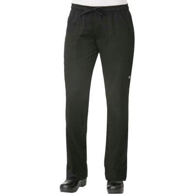Chef Works® Black Women's Chef Pants, L - WBLK000L