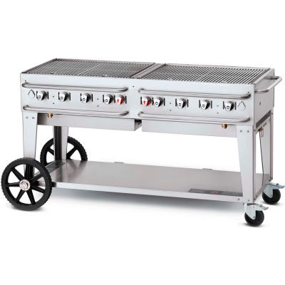 Crown Verity Rental Mobile Grill 60" LP - Double Inlet - RCB-60