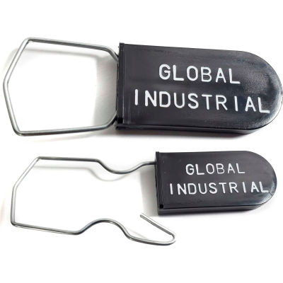 Global Industrial Wire Hasp One Piece Padlock Seal, Black, 1000/Pack