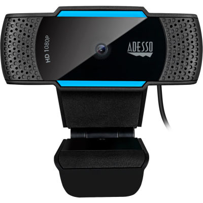 Adesso® 1080P HD Auto Focus Webcam with Built-in Dual Microphone and Privacy Shutter Cover