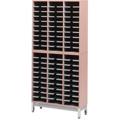Letter Size Literature Rack, Desert Dusk Laminate Top Medium Gray Finish