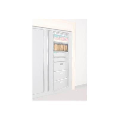 Rotary File Cabinet Components, Letter Depth Hanging Folder Drawer, Light Gray