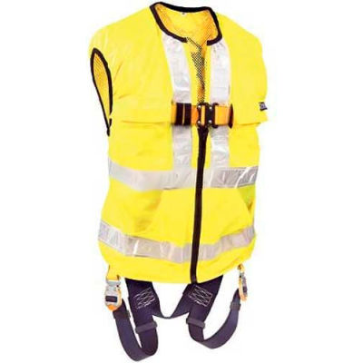 3M DBI-SALA® Delta Vest Hi-Vis Work Vest Harness 1107420, Back D-Ring, Universal