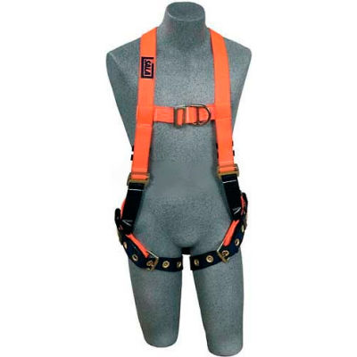 3M DBI-SALA® ExoFit Hi-Vis Orange Vest Style Harness 1107813, Front/Back D-Ring, XL