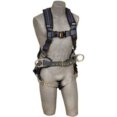 3M DBI-SALA® ExoFit XP Construction Harness 1110177, Back & Side D-Rings, Tongue, L