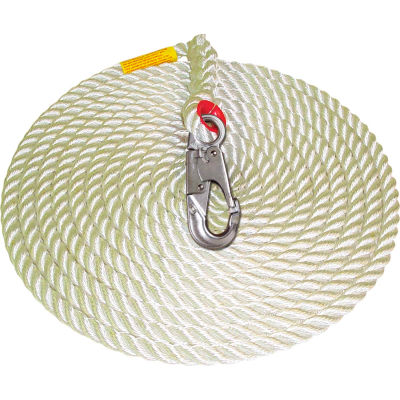 3M Protecta® 1299997 Vertical Lifeline, 50'L, 310 Cap Lbs