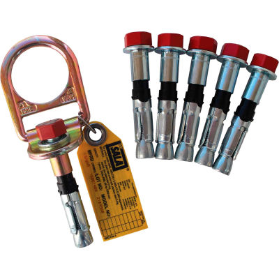 3M DBI-SALA® 2104561 Concrete D-ring Anchor, 5 Extra Bolts, Fixed, 310 Cap Lbs